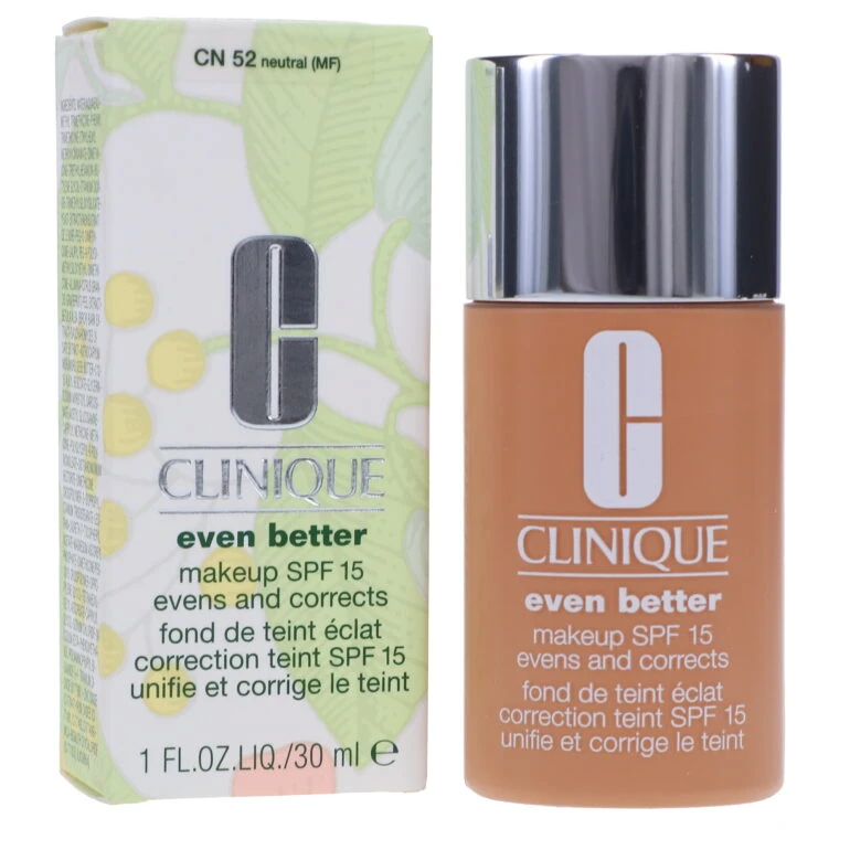 Simple CLINIQUE Even Better Makeup Broad Spectrum SPF 15 CN 52 Neutral 1 Oz 3 Simple CLINIQUE Even Better Makeup Broad Spectrum SPF 15 CN 52 Neutral 1 Oz