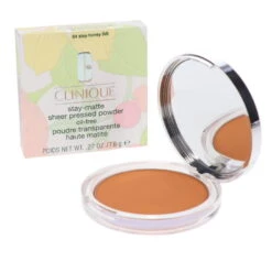 Simple CLINIQUE Stay-Matte Sheer Pressed Powder 04 Honey 0.27 Oz -Personal Care Shop 1411403.07 2