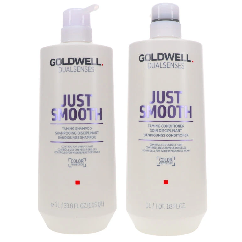 Simple Goldwell Dualsenses Just Smooth Taming Shampoo 33.8 Oz & Dualsenses Just Smooth Taming Conditioner 33.8 Oz Combo Pack 3 Simple Goldwell Dualsenses Just Smooth Taming Shampoo 33.8 Oz & Dualsenses Just Smooth Taming Conditioner 33.8 Oz Combo Pack