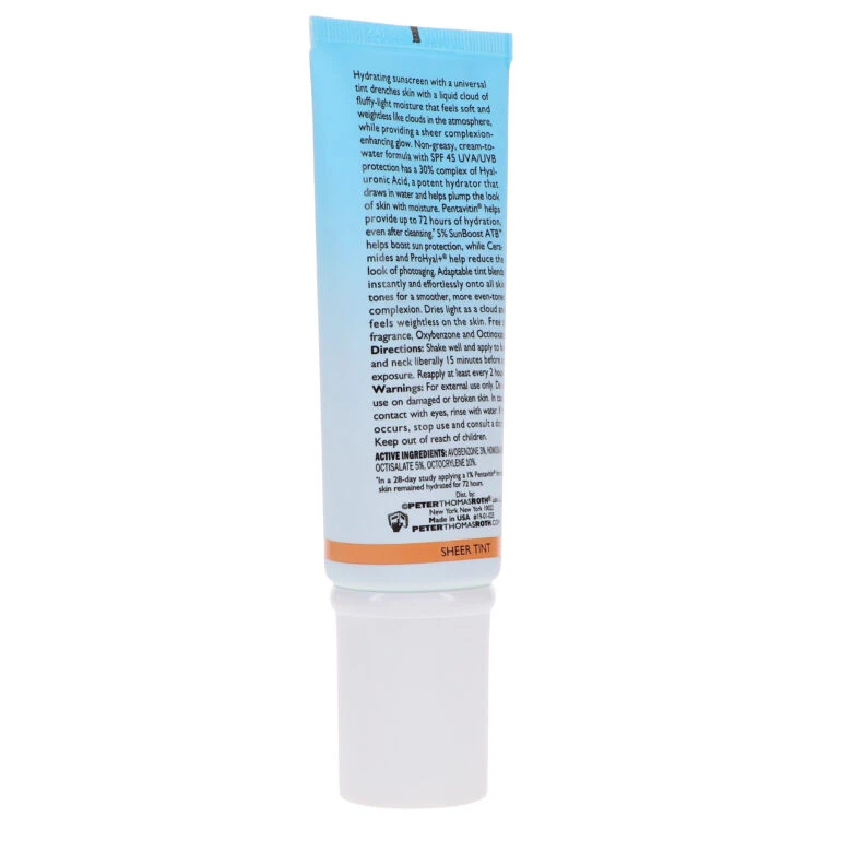 Simple Peter Thomas Roth Water Drench Hyaluronic Cloud Sheer Tint Moisturizer SPF 45 1.7 Oz 5 Simple Peter Thomas Roth Water Drench Hyaluronic Cloud Sheer Tint Moisturizer SPF 45 1.7 Oz - Image 3