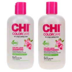 Simple CHI ColorCare Color Lock Shampoo 12 Oz & ColorCare Color Lock Conditioner 12 Oz Combo Pack -Personal Care Shop 1445161.01 2