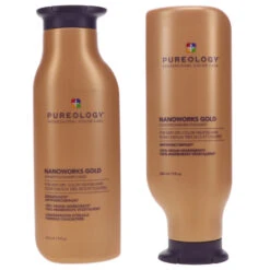 Simple Pureology Nanoworks Gold Shampoo 9 Oz & Conditioner 9 Oz Combo Pack -Personal Care Shop 1445372.01 2