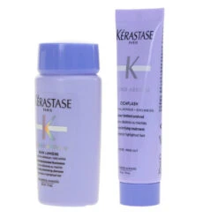 Simple Kerastase Blond Absolu Bain Lumiere 1 Oz & Blond Absolu Cicaflash Conditioner Fortifying Treatment 1 Oz Combo Pack -Personal Care Shop 1446026.02 2