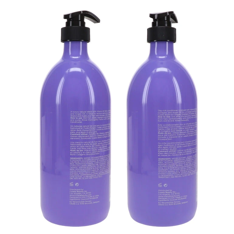 Simple Luseta Biotin & Collagen Shampoo 33.8 Oz & Biotin & Collagen Conditioner 33.8 Oz Combo Pack 5 Simple Luseta Biotin & Collagen Shampoo 33.8 Oz & Biotin & Collagen Conditioner 33.8 Oz Combo Pack - Image 3