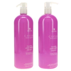 Simple Alterna CAVIAR Smoothing Anti-Frizz Shampoo 33.8 Oz & Anti-Aging Smoothing Anti-Frizz Conditioner 33.8 Oz Combo Pack -Personal Care Shop 1446586.06