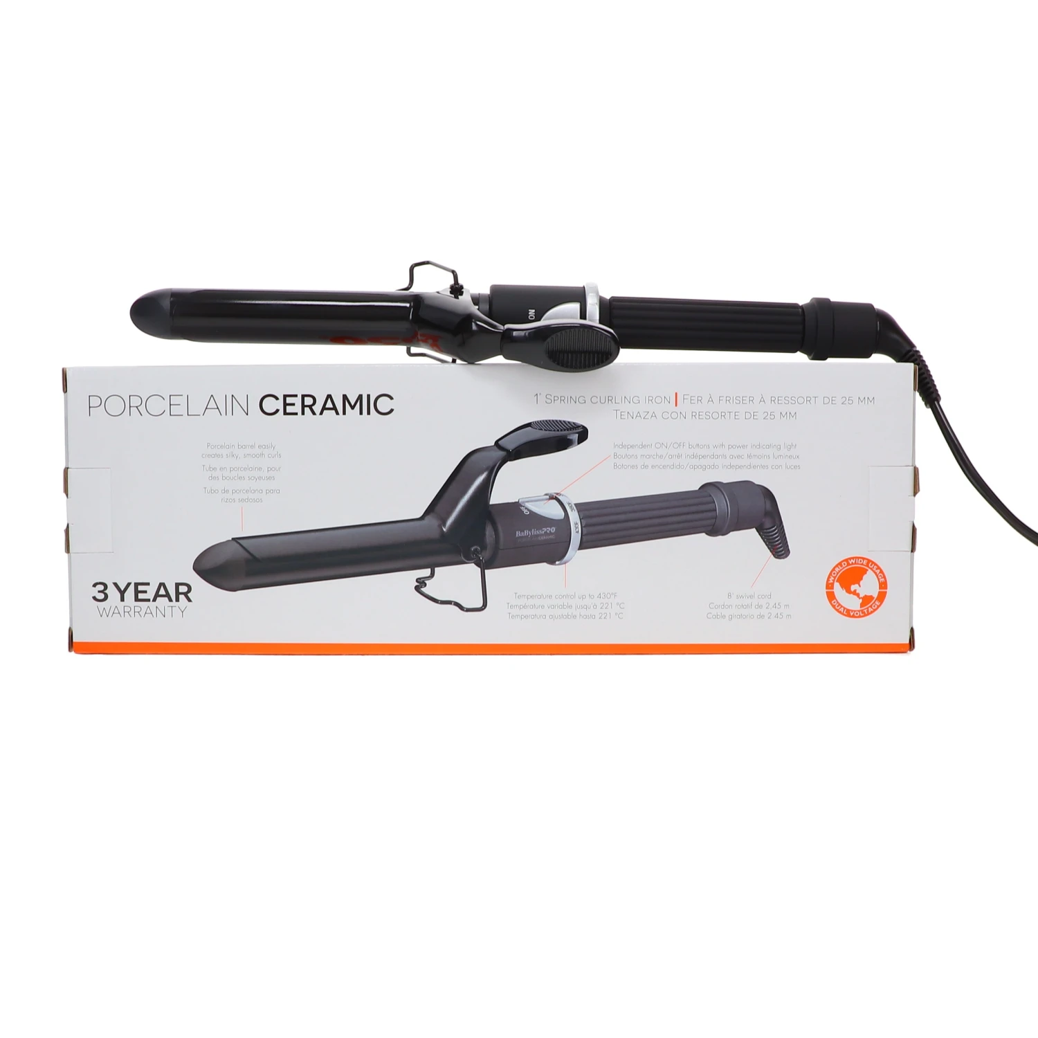 Simple BaBylissPRO Porcelain Ceramic 1″ Spring Curling Iron 8 Simple BaBylissPRO Porcelain Ceramic 1″ Spring Curling Iron - Image 6