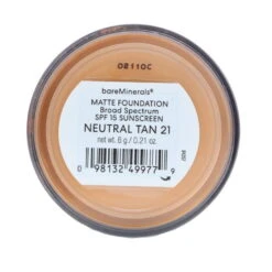 Simple BareMinerals Loose Powder Matte Foundation SPF 15 Neutral Tan 21 0.21 Oz -Personal Care Shop bareminerals loose powder matte foundation spf15 neutral tan 21 0.28oz 1422383.5 1