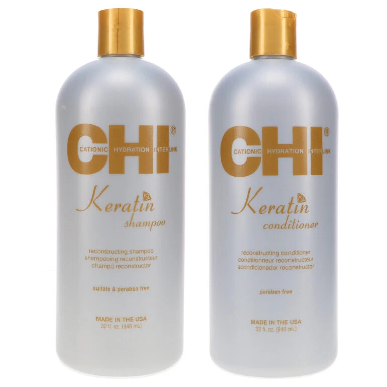 Simple CHI Keratin Reconstructing Shampoo 32 Oz & Keratin Reconstructing Conditioner 32 Oz Combo Pack 3 Simple CHI Keratin Reconstructing Shampoo 32 Oz & Keratin Reconstructing Conditioner 32 Oz Combo Pack