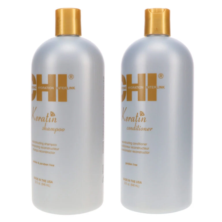 Simple CHI Keratin Reconstructing Shampoo 32 Oz & Keratin Reconstructing Conditioner 32 Oz Combo Pack 4 Simple CHI Keratin Reconstructing Shampoo 32 Oz & Keratin Reconstructing Conditioner 32 Oz Combo Pack - Image 2