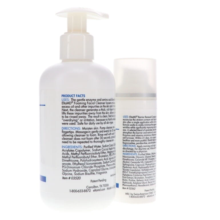 Simple EltaMD Barrier Renewal Complex Ceramide And Enzyme Therapy 1.7 Oz & Foaming Enzyme Facial Cleanser 7 Oz Combo Pack 5 Simple EltaMD Barrier Renewal Complex Ceramide And Enzyme Therapy 1.7 Oz & Foaming Enzyme Facial Cleanser 7 Oz Combo Pack - Image 3