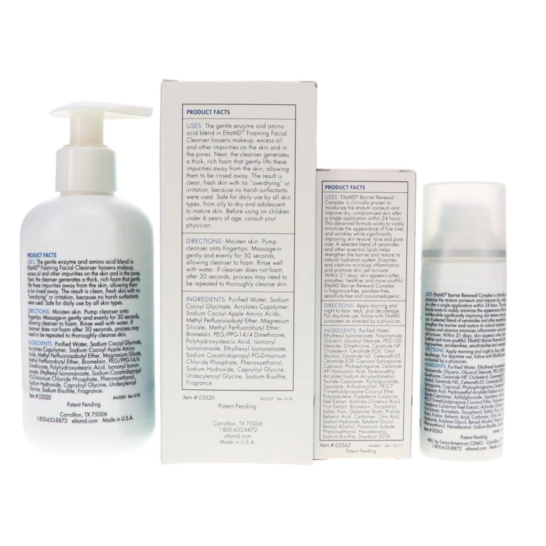 Simple EltaMD Barrier Renewal Complex Ceramide And Enzyme Therapy 1.7 Oz & Foaming Enzyme Facial Cleanser 7 Oz Combo Pack 10 Simple EltaMD Barrier Renewal Complex Ceramide And Enzyme Therapy 1.7 Oz & Foaming Enzyme Facial Cleanser 7 Oz Combo Pack - Image 8