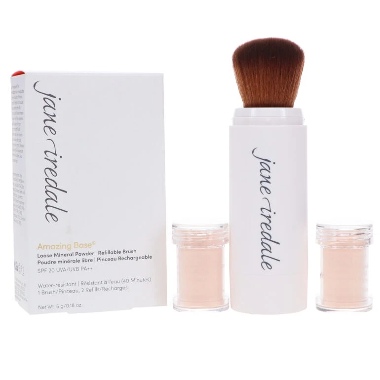 Simple Jane Iredale Amazing Base Loose Mineral Powder Refillable Brush Ivory 0.18 Oz 9 Simple Jane Iredale Amazing Base Loose Mineral Powder Refillable Brush Ivory 0.18 Oz - Image 7