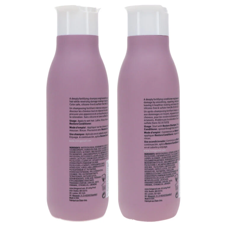 Simple Living Proof Restore Shampoo 8 Oz & Restore Conditioner 8 Oz Combo Pack 5 Simple Living Proof Restore Shampoo 8 Oz & Restore Conditioner 8 Oz Combo Pack - Image 3