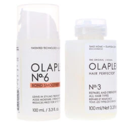 Simple Olaplex No. 3 Hair Perfector 3.3 Oz & No. 6 Bond Smoother Reparative Styling Creme 3.3 Oz Combo Pack 15 Simple Olaplex No. 3 Hair Perfector 3.3 Oz & No. 6 Bond Smoother Reparative Styling Creme 3.3 Oz Combo Pack -Personal Care Shop olaplex no3 and no6 good photo 1435269.6 7