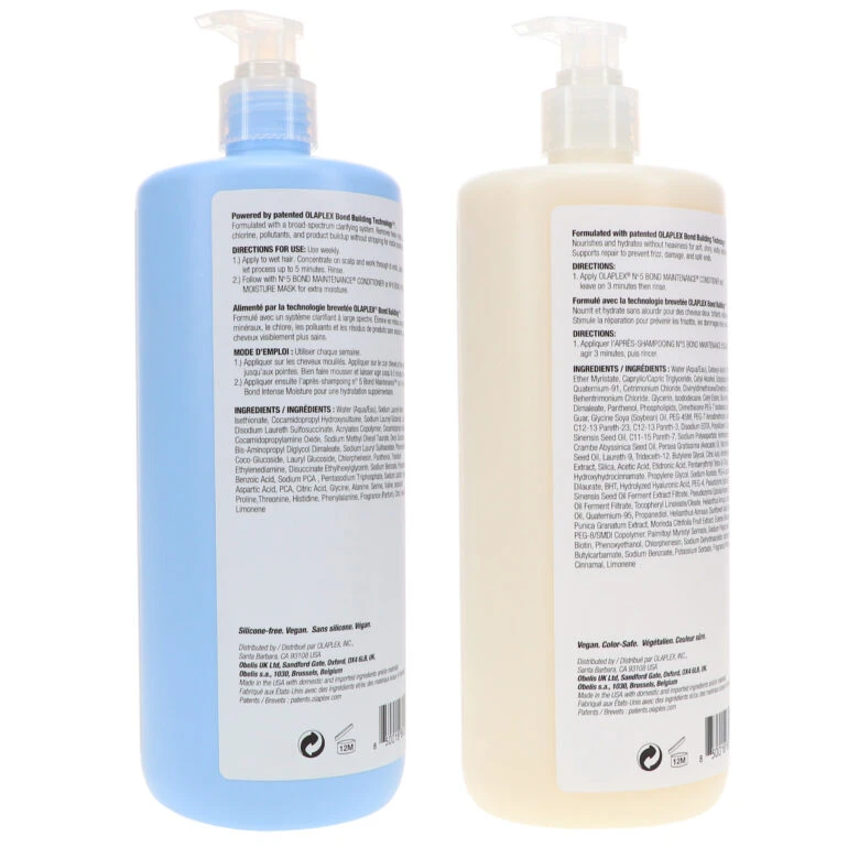 Simple Olaplex No.4C Bond Maintenance Clarifying Shampoo & No. 5 Conditioner 33.8 Oz Combo Pack 5 Simple Olaplex No.4C Bond Maintenance Clarifying Shampoo & No. 5 Conditioner 33.8 Oz Combo Pack - Image 3