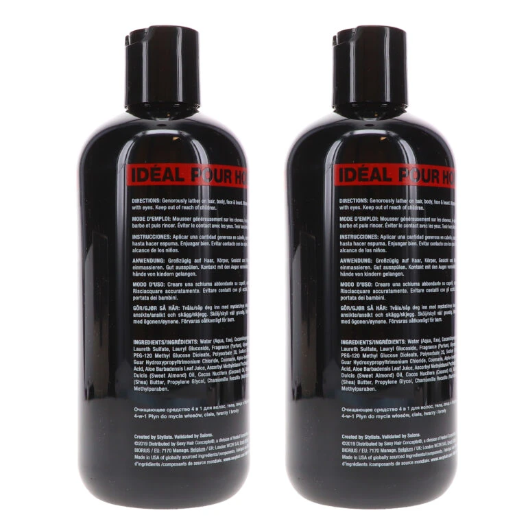 Simple Sexy Hair Style Sexy Hair 4some 4-in-1 Hair, Body, Face & Beard Wash 16 Oz 2 Pack 5 Simple Sexy Hair Style Sexy Hair 4some 4-in-1 Hair, Body, Face & Beard Wash 16 Oz 2 Pack - Image 3