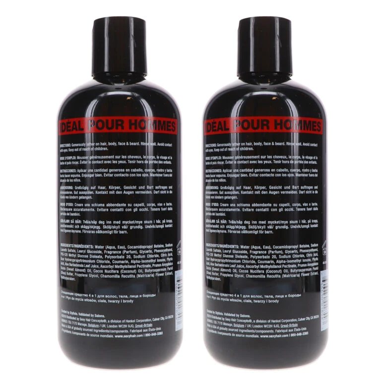 Simple Sexy Hair Style Sexy Hair 4some 4-in-1 Hair, Body, Face & Beard Wash 16 Oz 2 Pack 6 Simple Sexy Hair Style Sexy Hair 4some 4-in-1 Hair, Body, Face & Beard Wash 16 Oz 2 Pack - Image 4