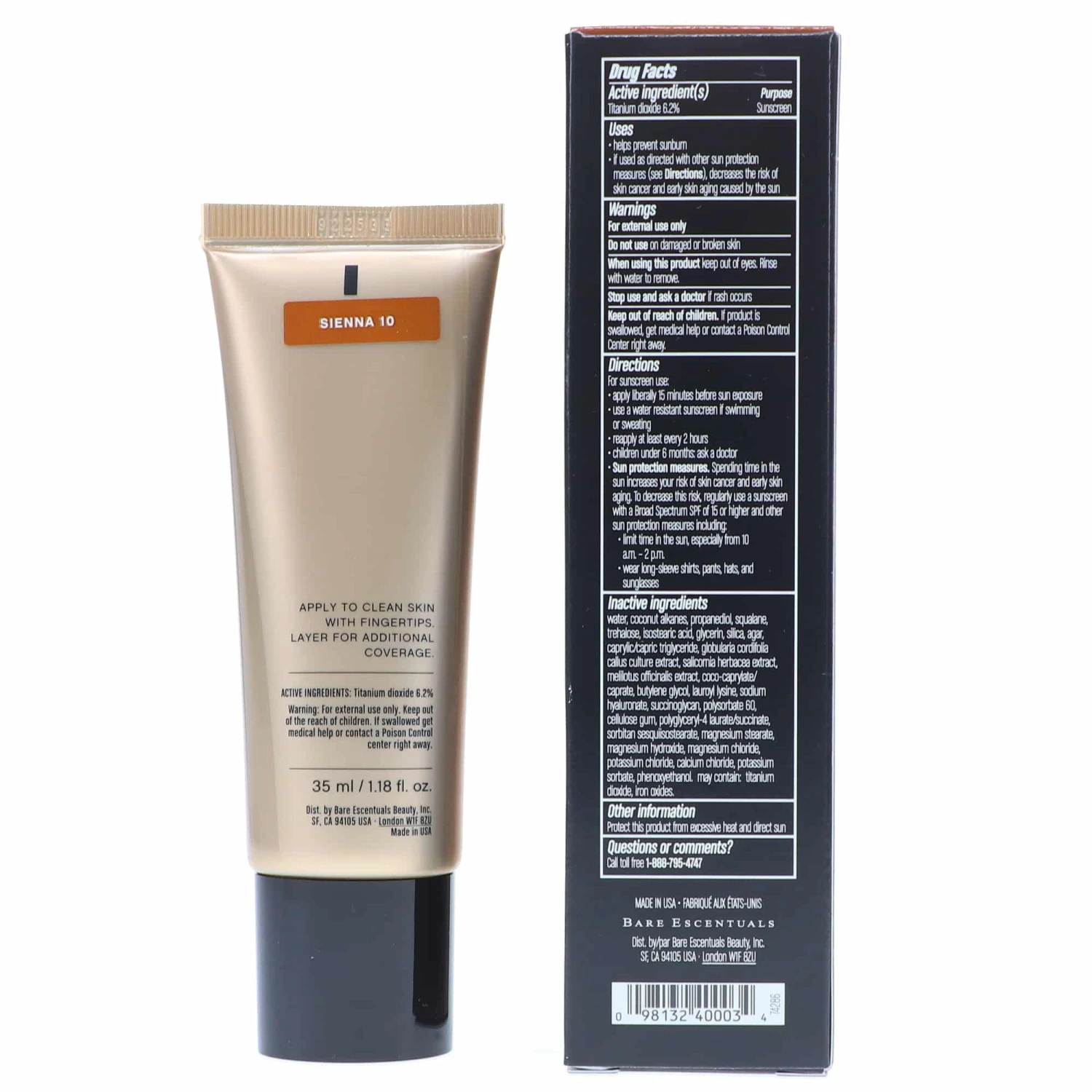 Simple BareMinerals Complexion Rescue Tinted Hydrating Gel Cream Broad Spectrum SPF 30 Sienna 10 1.18 Oz 4 Simple BareMinerals Complexion Rescue Tinted Hydrating Gel Cream Broad Spectrum SPF 30 Sienna 10 1.18 Oz - Image 2