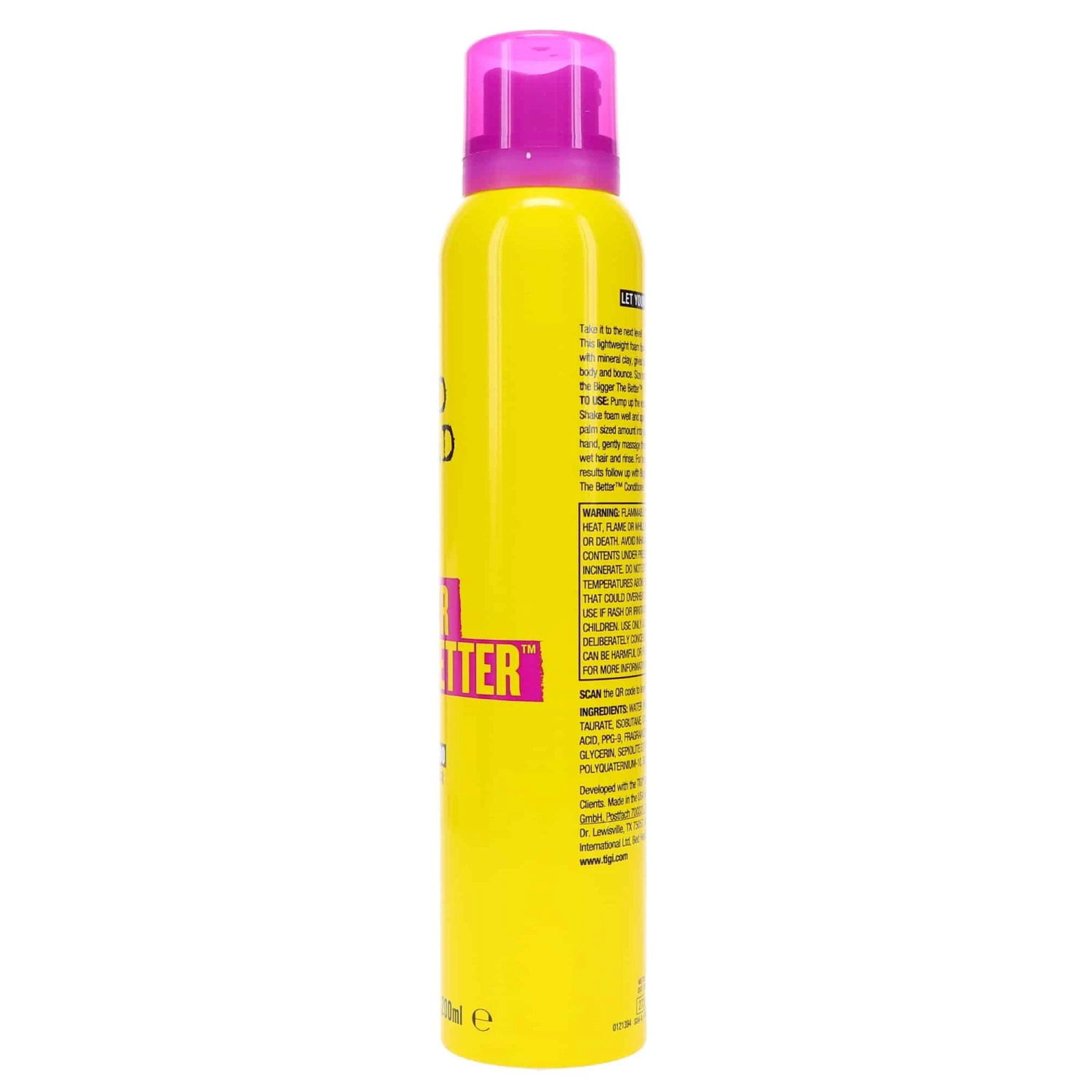 Simple TIGI Bed Head Bigger The Better Volume Foam Shampoo 6.8 Oz 5 Simple TIGI Bed Head Bigger The Better Volume Foam Shampoo 6.8 Oz - Image 3