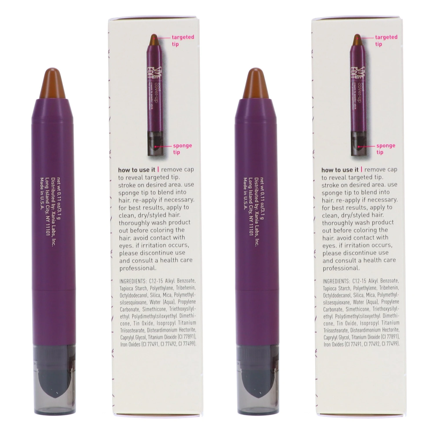 Simple Style Edit Instant Root Cover Up Stick Light Brown 0.11 Oz 2 Pack 4 Simple Style Edit Instant Root Cover Up Stick Light Brown 0.11 Oz 2 Pack - Image 2