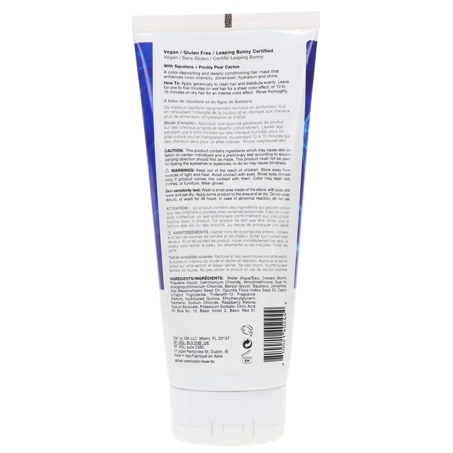 Simple IGK Color Depositing Hair Mask Dreams Come True (Deep Blue) 6 Oz 7 Simple IGK Color Depositing Hair Mask Dreams Come True (Deep Blue) 6 Oz - Image 5