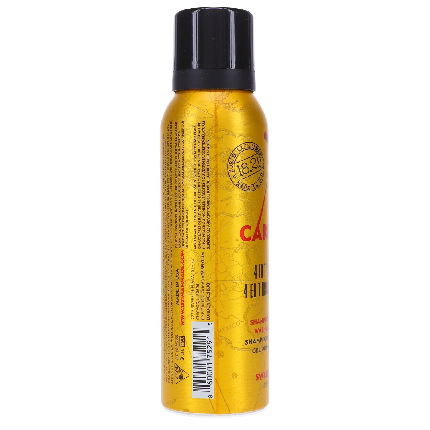 Simple 18.21 Man Made Carry On 4-in-1 Travel Foam Sweet Tobacco 3.4 Oz 9 Simple 18.21 Man Made Carry On 4-in-1 Travel Foam Sweet Tobacco 3.4 Oz - Image 7