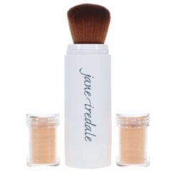 Simple Jane Iredale Amazing Base Loose Mineral Powder Refillable Brush Golden Glow 0.18 Oz
