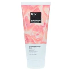 Simple IGK Color Depositing Hair Mask Strawberry Milkshake (Soft Rose Gold) 6 Oz